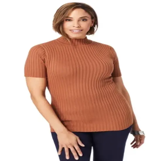 Jessica London Women&rsquo;s Plus Size Rib Mockneck Sweater image {3}