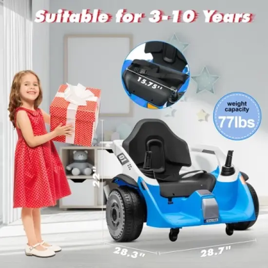 JOYRACER 24V Ride-On Bumper Car w/ Remote, 2&times;100W for Kids Ages 3&ndash;10, 3 Speeds, 360&deg; Spin, High/Low Speed, EVA Tires, Horn/Bluetooth/Music/MP3 image {1}