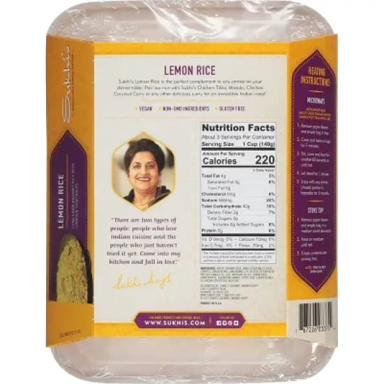 Sukhi's Vegan Lemon Rice - 16oz image {1}