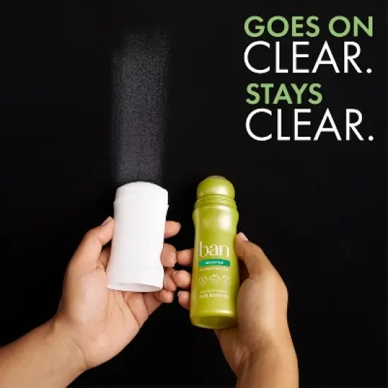 Ban Invisible Roll-On Antiperspirant & Deodorant - Unscented with Odor-Fighting Ingredients - 3.5oz image {4}