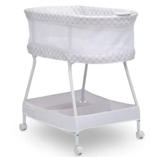 Delta Children Sweet Dreams Bassinet with Airflow Mesh - Gray Infinity image {5}