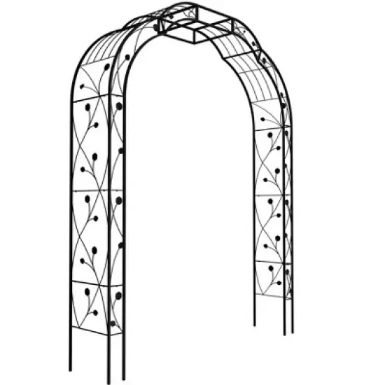 Wooakway Garden Arch Steel Arbor Wedding Garden Decoration Climbing Plants image {5}