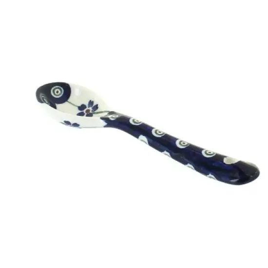 Blue Rose Polish Pottery 1739 Zaklady Sugar Spoon image {3}