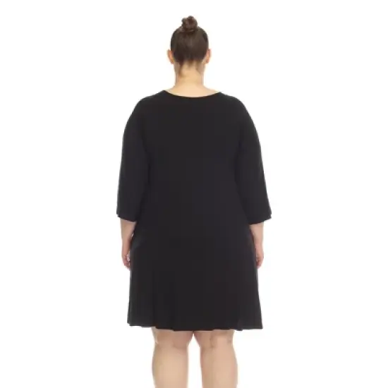 Plus Size Criss Cross Neckline Swing Dress image {2}