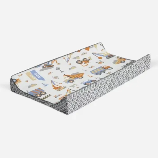 Bacati - Construction Multicolor Boys Cotton Changing Pad Cover image {6}