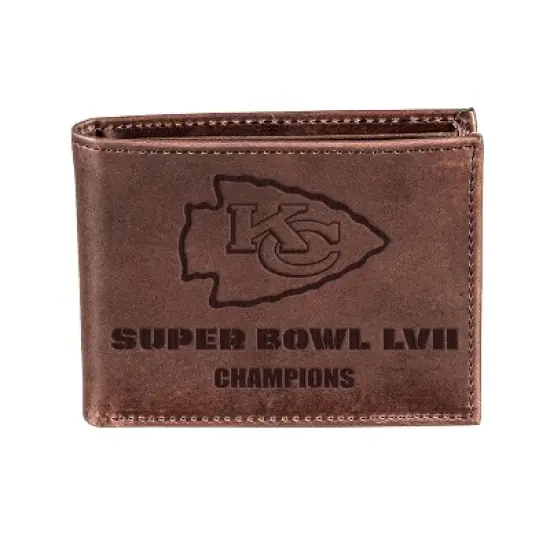 Evergreen Kansas City Chiefs Bi Fold Leather Wallet image {3}