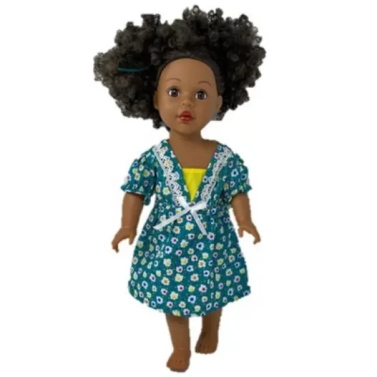 Doll Clothes Superstore Size 5 Green Flower Matching Girl And Doll Nightgowns image {2}