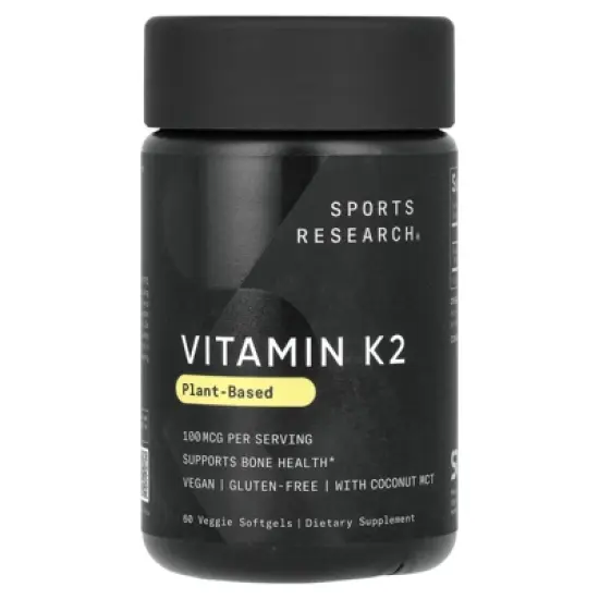 Sports Research Vitamin K2, Plant-Based, 100 mcg, 60 Veggie Softgels image {3}