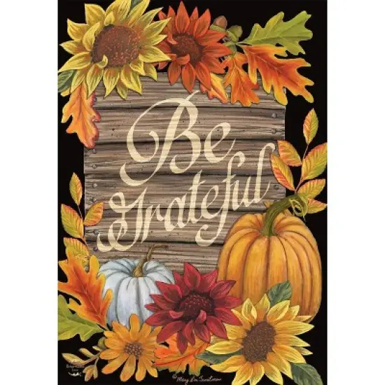 Be Grateful Fall Thanksgiving Garden Flag 18" x 12.5" Briarwood Lane image {3}