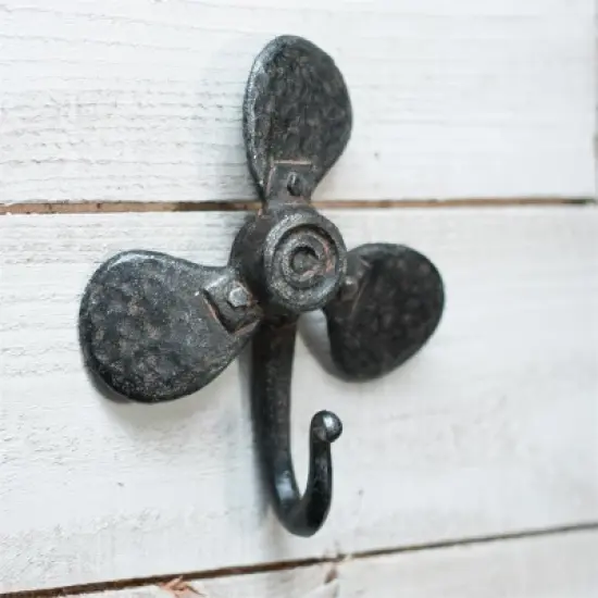 Rustic Cast Iron Propeller Decorative Wall Hook - Foreside Home & Garden image {1}