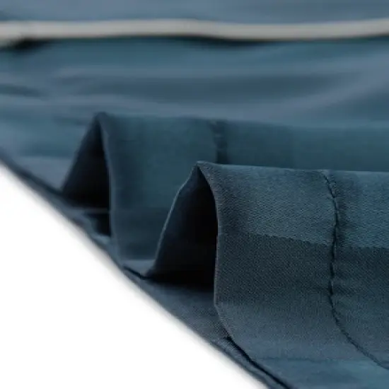 cheibear Men Striped Satin Button Down Short Sleeve Long Pants Pajama Set image {5}