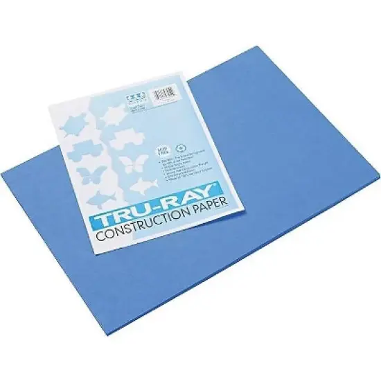 Pacon Tru-Ray 12" x 18" Construction Paper Blue 50 Sheets (P103054) image {1}