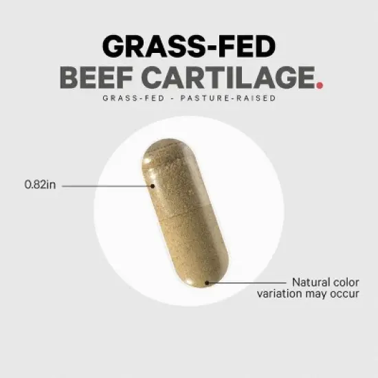 Codeage Grass-Fed Beef Cartilage Pasture-Raised, Non-Defatted Supplement, Freeze-Dried - 180ct image {8}