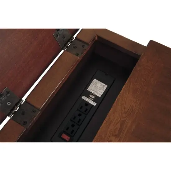 Laflorn Chairside End Side Table with USB Ports and Outlets Medium Brown - Signature Design by Ashley image {9}