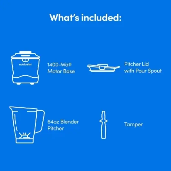 NutriBullet SmartSense Full-Size Blender 1400W - White image {11}