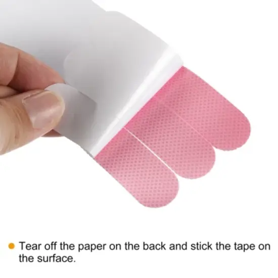 Unique Bargains Non Slip Bathtub Stickers Safety Shower Treads Adhesive Decal Square with Scraper for Stairs Shower Pink 1.25 Ft x 0.79" image {3}