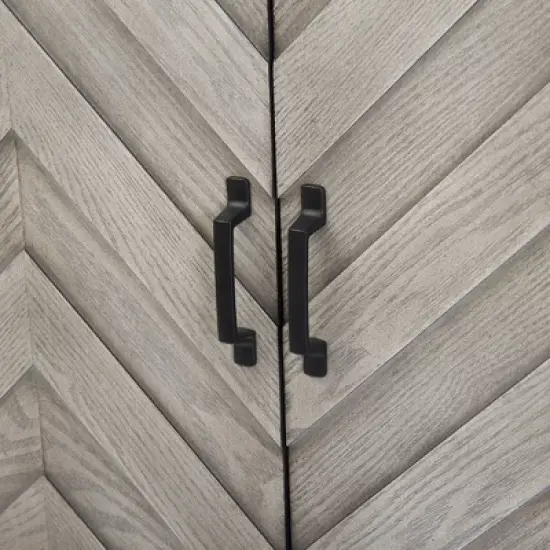 Friedman Bar Cabinet with Wine Storage Gray - Finch image {2}