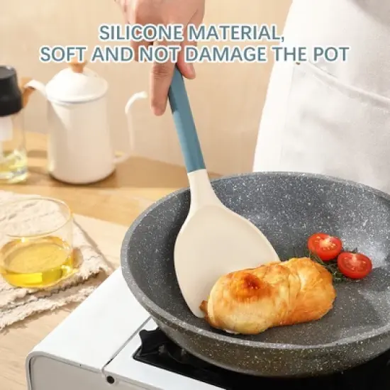 SUGIFT Ultimate 21-Piece Silicone Kitchen Utensil Set with Space-Saving Holder and Heat-Resistant Design image {7}