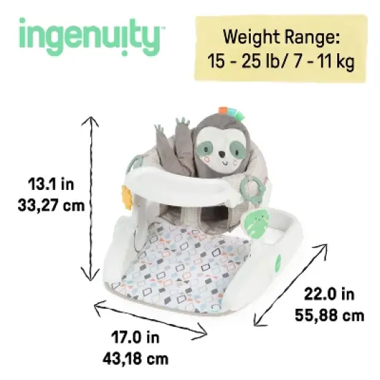 Ingenuity Prop Spot 2-in-1 Sit-Up Infant Floor Seat - Green image {6}