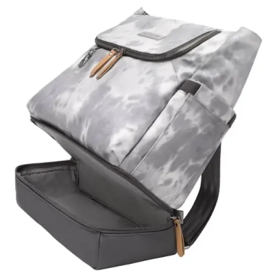 Petunia Pickle Bottom Pivot Backpack Diaper Bag - Smoke Swirl Tie Dye Coated Canvas image {8}