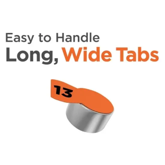 Rayovac Hearing Aid Battery Size 13 6pk - Orange: 1.4V, Device-Specific, Single-Use image {5}