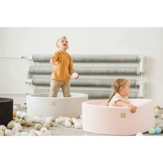 MeowBaby Large Round 35 Inch Round by 11.5 Inch Tall Baby and Toddler Foam Ball Pit with 200 Full Foam 2.75 Inch Balls and Zippered Covered image {4}