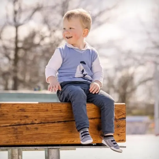 Komuello Toddler First Walk Sock Shoes - Walker Black image {12}