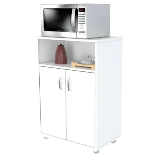 4 Shelves Kitchen Storage Cabinet White - Inval image {6}