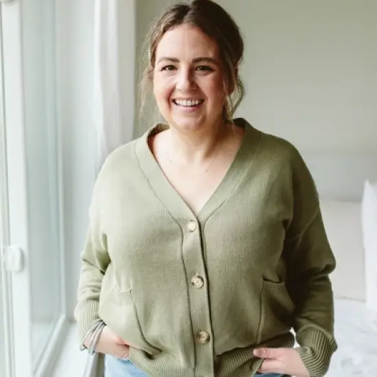 Goumikids Womens Organic Cotton Knit Button-Up Cardigan image {3}