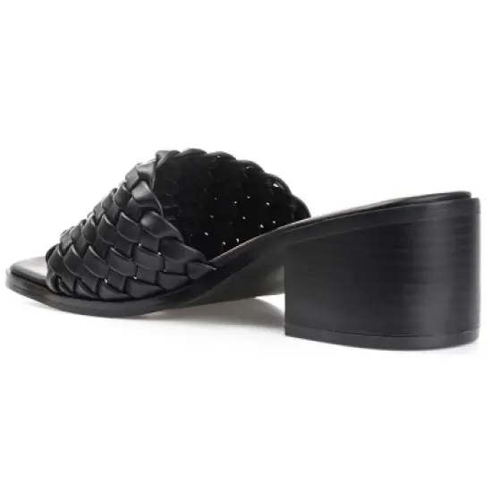 Journee Collection Womens Fylicia Open Toe Mid Stacked Heel Pumps image {6}