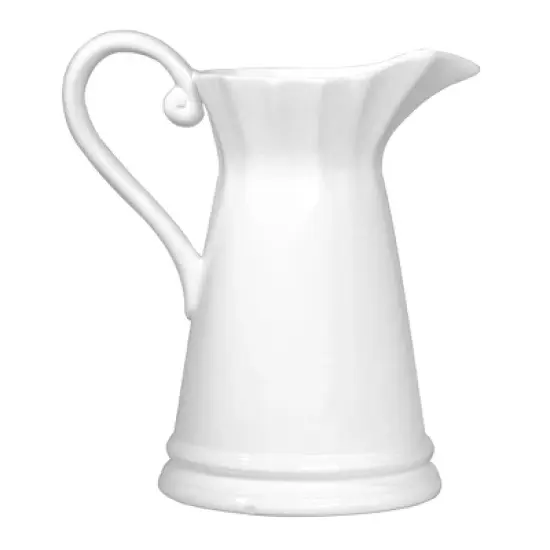 8.5x6x9in Maisie Pitcher, White image {2}
