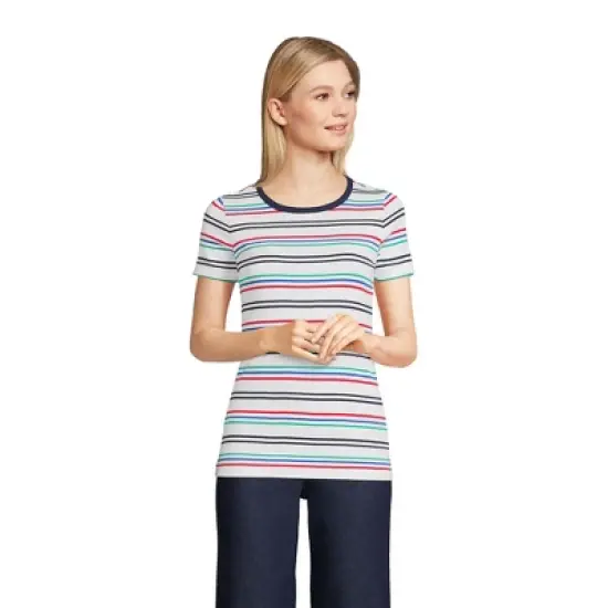 Lands' End Women's Tall All Cotton Short Sleeve Crewneck T-shirt image {9}