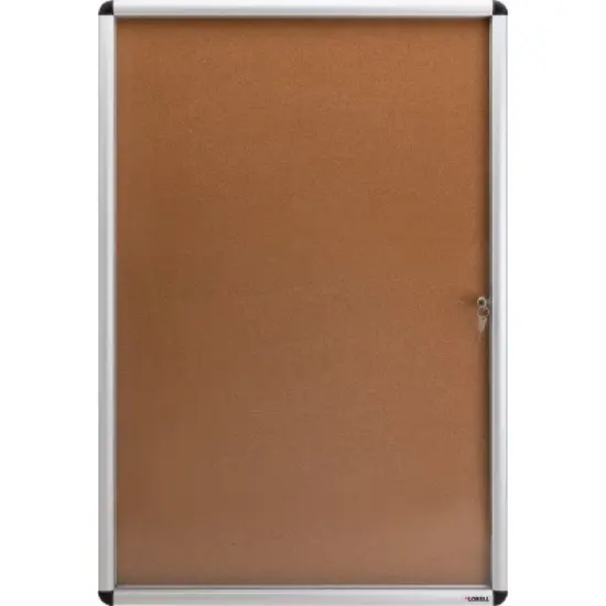 Lorell - Enclosed - Cork Bulletin Board - Aluminum Frame - Natural Cork Surface - 36 in. x 24 in. - 1 Each image {4}
