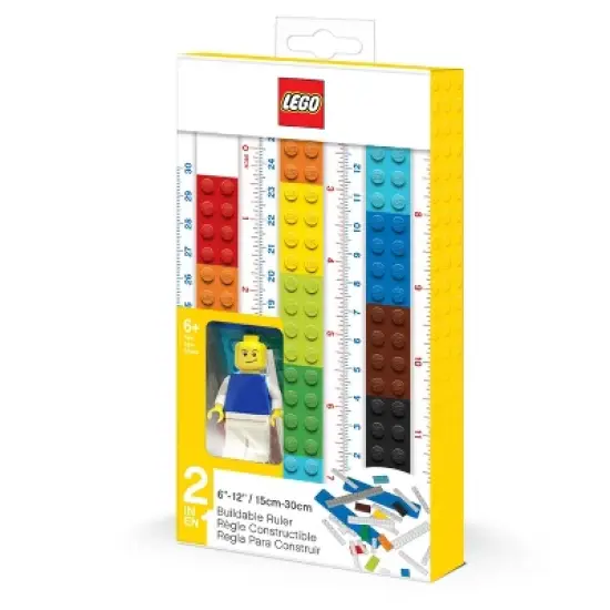 LEGO Ruler with Minifigure and Red LEGO Brick Bag Tag image {1}