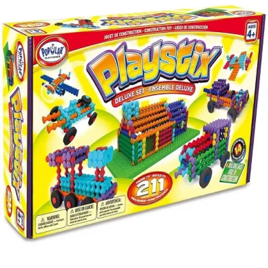 Popular Playthings Playstix Deluxe Building Set 211 Pcs image {2}