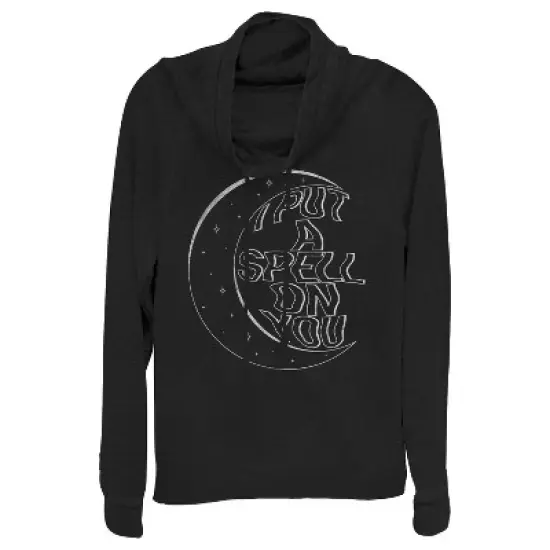 Junior's CHIN UP Halloween Spell on You Cowl Neck Sweatshirt image {2}