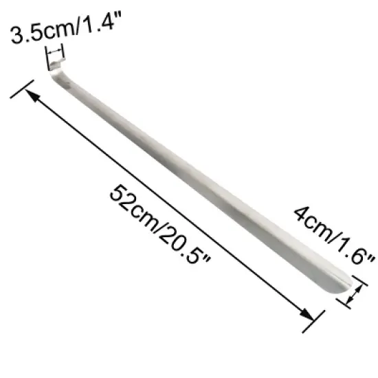 Unique Bargains Metal Durable Handle Shoe Horn Silver Tone 20.5" x 1.6" x 1.4" image {1}