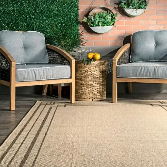 nuLOOM Katalina Modern Bordered Indoor/Outdoor Patio Area Rug image {3}