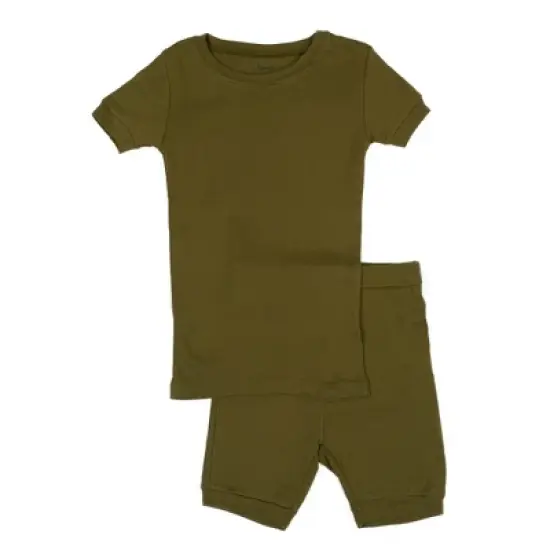 Leveret Kids Two Piece Cotton Solid Short Pajamas image {5}
