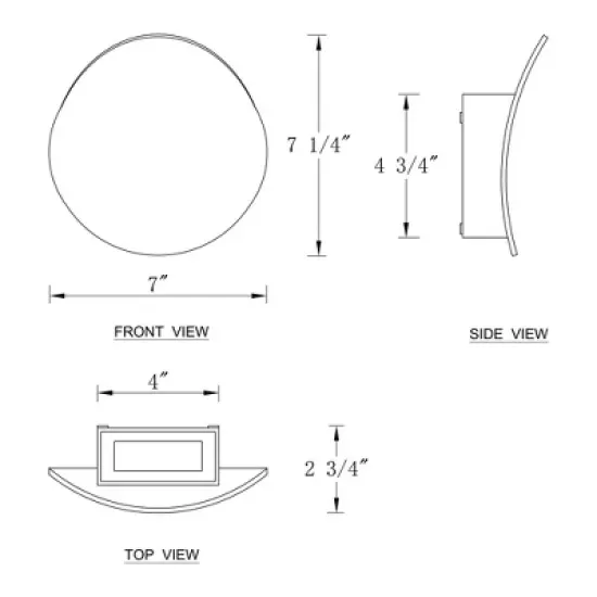 C Cattleya Modern Black Aluminum LED Outdoor Indoor Wall Lights (2-Pack) image {9}