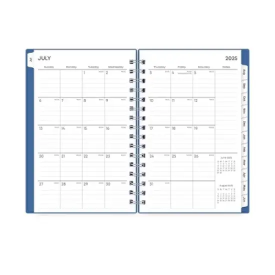 Blue Sky 5"x8" 2025-2026 Daily/Monthly Wirebound Planner Solid Azure image {5}