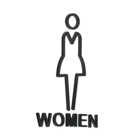 Unique Bargains Waterproof Self-Adhesive Decor Home Business Bathroom Sign image {2}