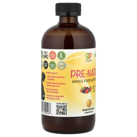 GreenPeach Pre-Natal, Whole Food Nutrient, Natural Fruit, 16 fl oz (473 ml) image {3}