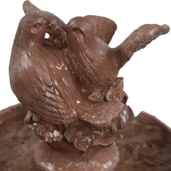 Sunnydaze 43"H Electric Resin and Concrete 3-Tier Pair of Doves Outdoor Water Fountain image {8}