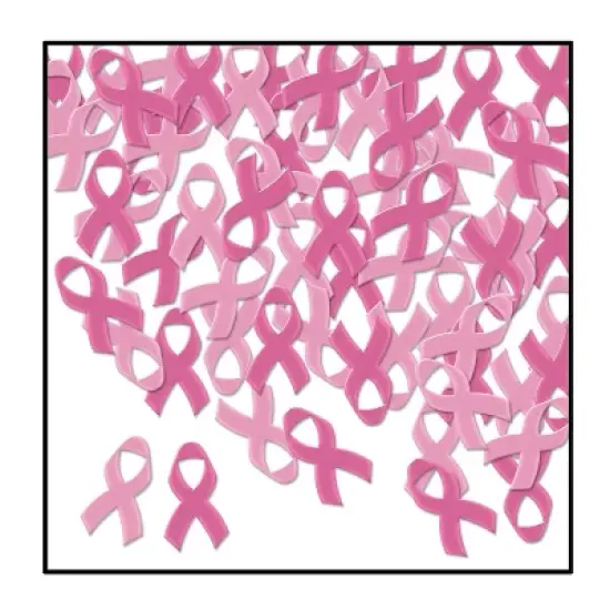 Beistle Fanci-Fetti Pink Ribbons, Each Pack is 1 oz, 4 packs included (4 Oz/Pkg) Multicolored image {1}