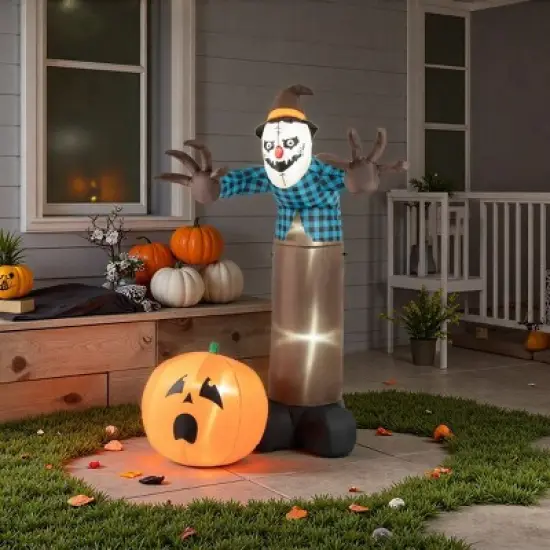 Syemin Decorative Holiday Scene Props Halloween Inflatable Decoration Giant Halloween Inflatable Ghost Decor Party Yard Decoration, Brown, 48"*60"*84" image {2}