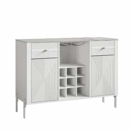 42" Wine Cabinet with Textured Patterns and Marbling Pattern Countertop - Festivo image {11}