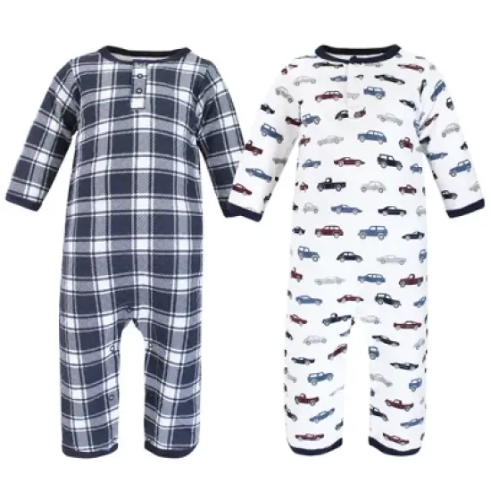 Hudson Baby Infant Boy Premium Quilted Coveralls, Cars image {4}