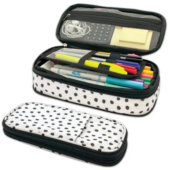 Teacher Created Resources&reg; Black Painted Dots on White Pencil Case image {3}