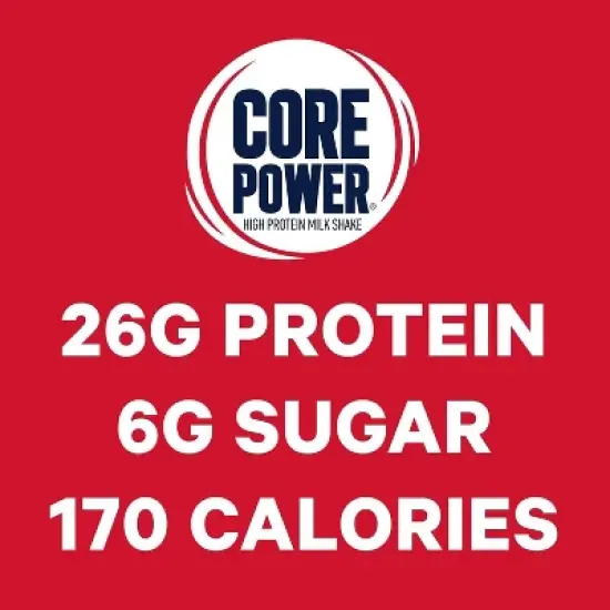 Core Power Protein Shake, Variety 12 Pack (6 Chocolate, 6 Strawberry Banana) 26g Bottle, 14oz image {3}